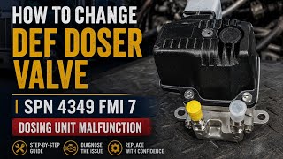 How To Change DEF Doser Valve | SPN 4349 FMI 7 Dosing Unit Malfunction 