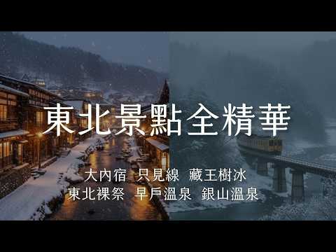 日本雪季來了！東北必拍景點全精華，看大內宿茅葺屋、拍只見線火車、泡早戶溫泉、參加裸祭、藏王樹冰、銀山溫泉，看完這部解決所有交通疑問！