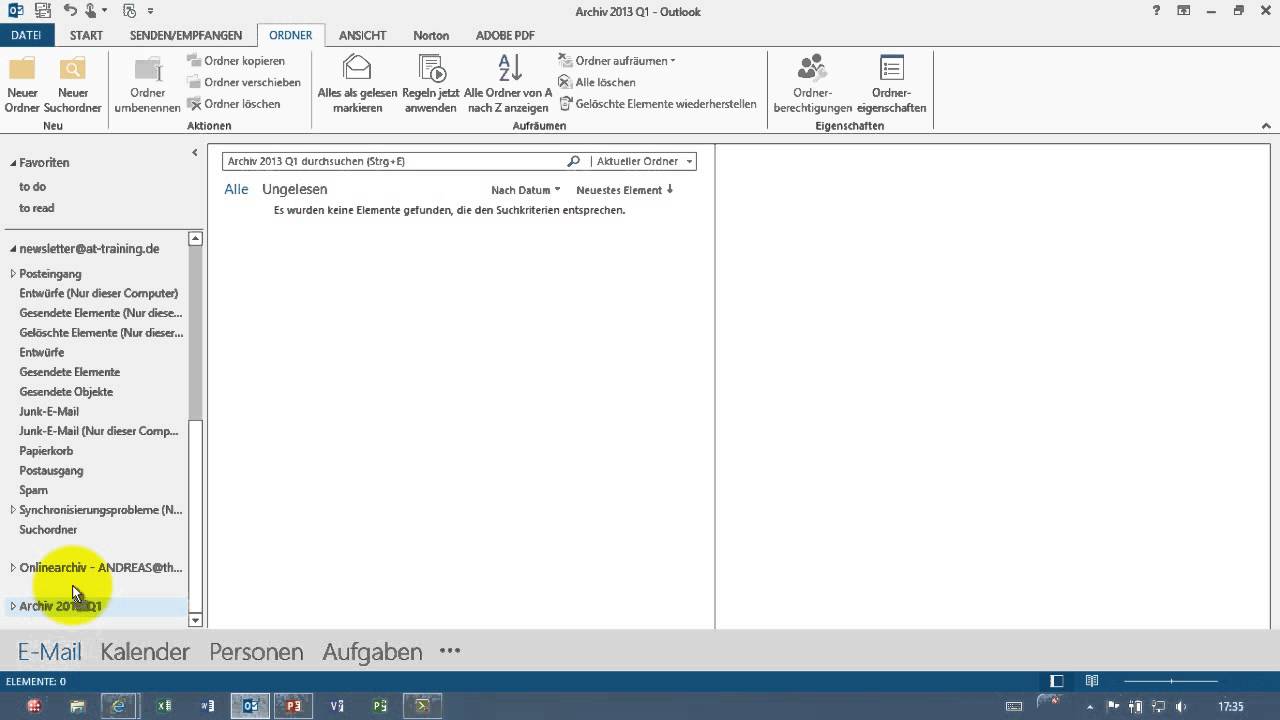 Outlook Outlook Datendatei Pst Datei Erstellen Teil 1 Youtube