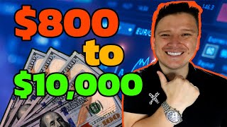 ?$800 to $10,000 LIVE Challenge - Binary Options Trading