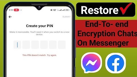 How to Reset End-to-end Encrypted Chat PIN Code on Messenger | Forgot Messenger PIN code