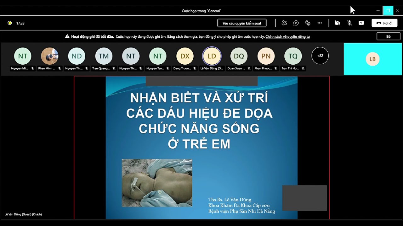 NHI KHOA: NHẬN BIẾT & XỬ TRÍ CÁC DẤU HIỆU ĐE DỌA CHỨC NĂNG SỐNG TRẺ EM