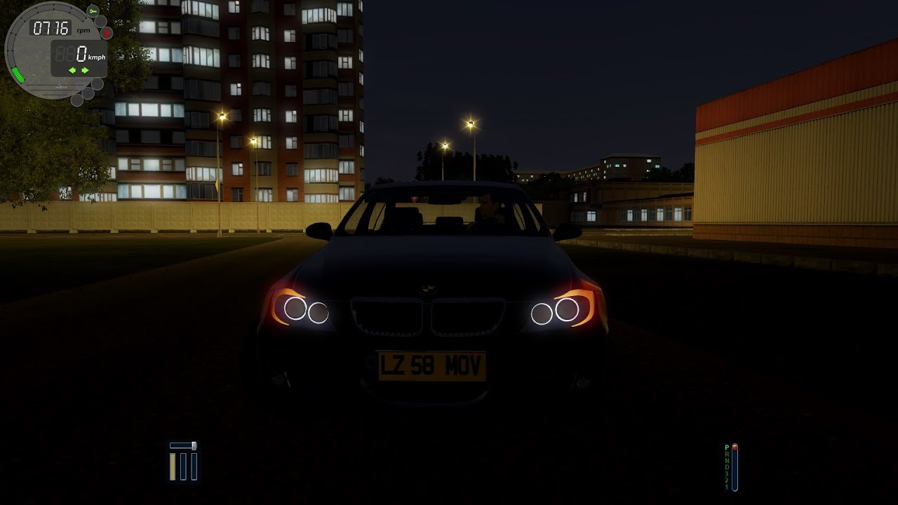 City Car Driving 1.4.1 BMW 3 e90 night cruise [G27]
