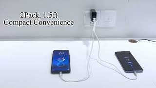 Aioneus 1.5FT Short USB Type C Charger Cable for Space-Saving Charging screenshot 4