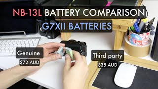 Why the third party NB-13L battery is SUPER ANNOYING (Canon g7x ii battery comparison)