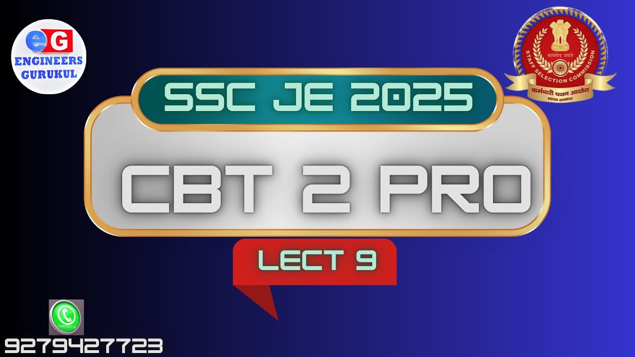 SSC JE CBT-2 Soil Mechanics | PRO Level Question Series | DAY 9| BTSC JE 2025 | RRB JE
