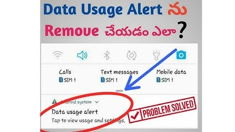 How to  remove data usage alert in telugu