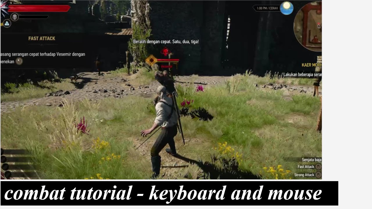 Combat Tutorial Keyboard & Mouse -  The Witcher 3: Wild Hunt