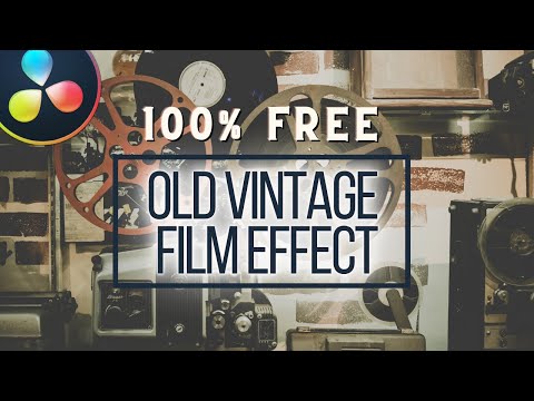 Creating an old, vintage, film overlay effect for free in Davinci Resolve - 9 Minute Friday #70