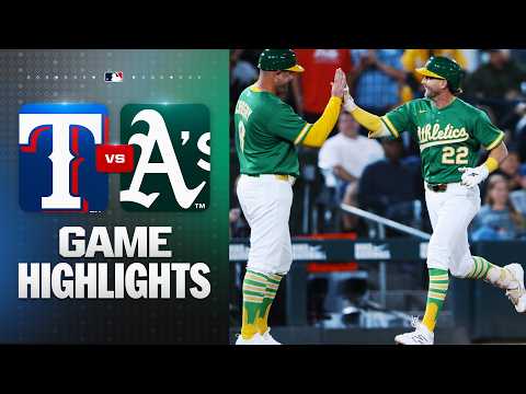 ไฮไลต์เกม Rangers พบ Athletics (8/14/26) | ไฮไลต์ MLB