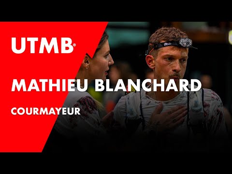 UTMB 2023 - Mathieu Blanchard at Courmayeur aid station