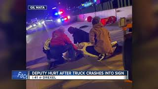 Deputy injured in freeway accident now recovering at local hospital