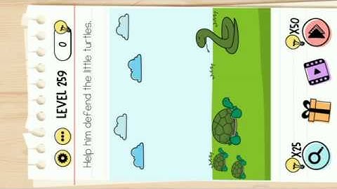 Brain Test Level 259 || Help Him Defend The Little Turtles.