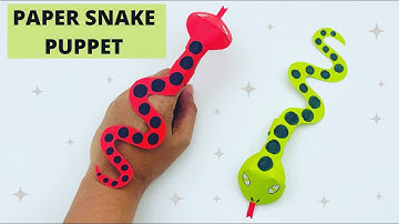 How To Make Easy Paper SNAKE Puppet For Kids / Nursery Craft Ideas / Paper Craft Easy / KIDS crafts