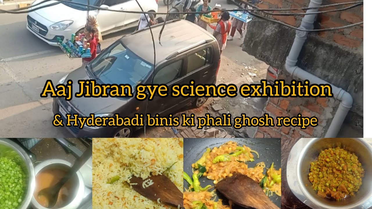 Aaj Jibran gye science exhibition😊 & Hyderabadi binis ki phali ghosh recipe||rizsyedvlog 