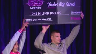 Dierks High School students celebrate $1 million prize win with celebrity guests Rob Gronkowski, Bai