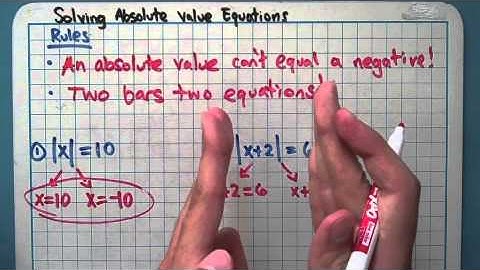 Solving Absolute Value Equations (1-5-1)