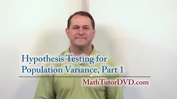 Lesson 14 - Hypothesis Testing For Population Variance, Part 1