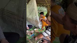 Crafting a Wooden Cradle & Eating with Handmade Chopsticks in the Jungle