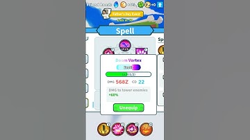 Immortal Doom Vortex spell up graded from 369Z to 568Z on weapon fighting simulator on Roblox 😱