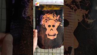 Halloween inspo art journal pages | 2-25 | Gel printing | Mixed Media