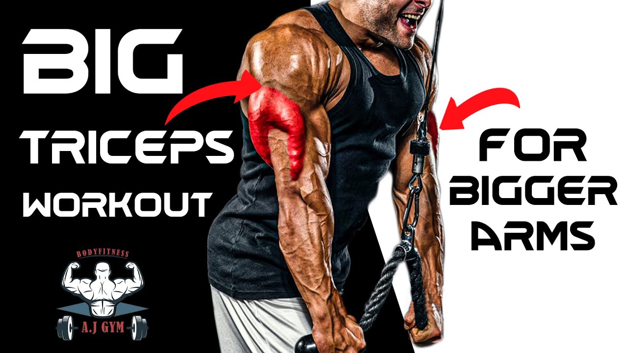 HOW TO BIGGER ARMS FAST, TRICEPS WORKOUT WITH (AJ GYM)