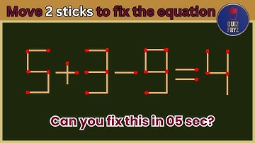 Can You Solve? - (Match Stick Puzzle) #maths #mathematicalpuzzle #quiz #challenge #puzzle