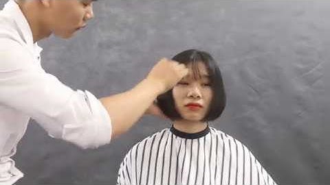 dạy cắt kiểu tóc bob graduation