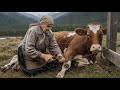 Alone but Happy 80 Year Old Grandma’s Life in the Mountains With Her Cow