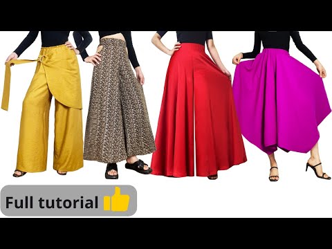 4 beautiful pants styles sewing lovers should know | Palazzo/ culottes/ skirt  pants/ circular pants - YouTube