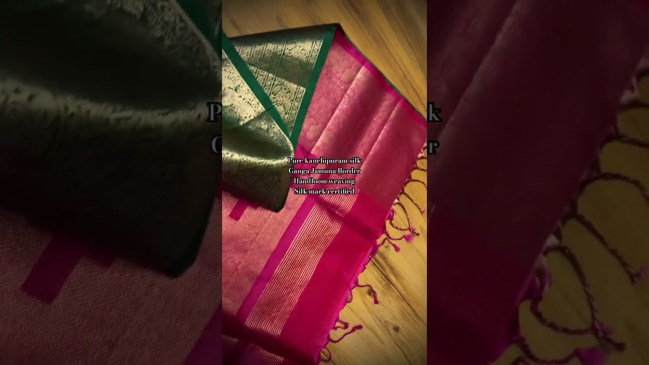 Pure kanchipuram silk • Handloom weaving • Latest silk sarees • Meena Butta weaving • Double warp