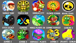 Subway Surf,Temple Run,Undead City,Flower Zombie,Brawl Stars,Stick Legacy,Supreme,Zombie 2 screenshot 2