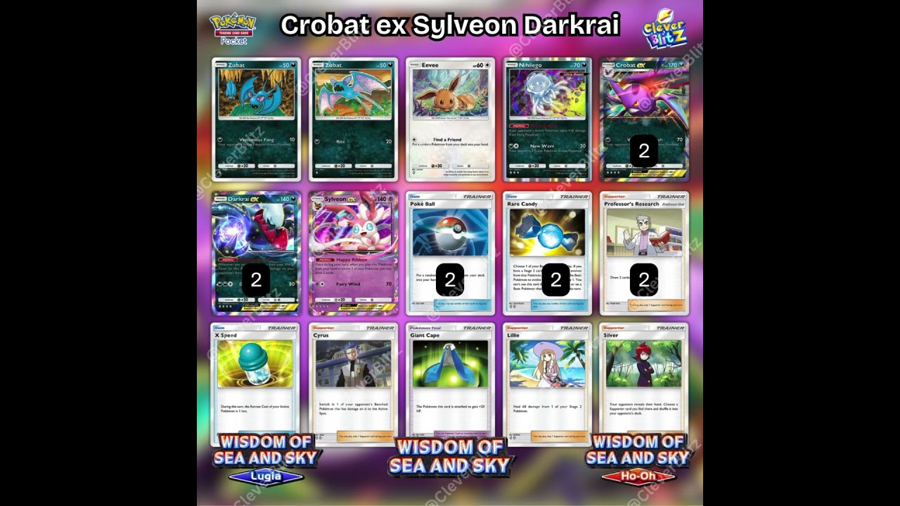 ☠️🦇Crobat EX Darkrai Nihilego – Ultra Beast Poison!⚫  