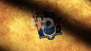 New Jersey State Flag - HD Background Loop