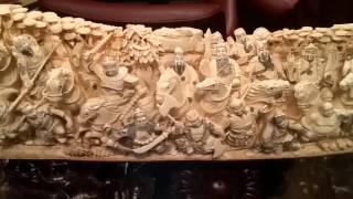 Amazing carved Woolly Mammoth tusk