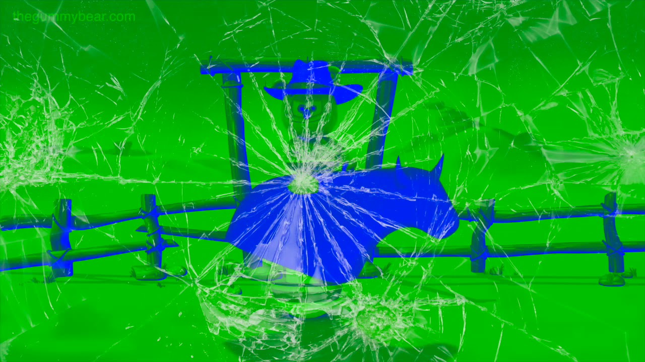 GREEN & BLUE & CRACKED SCREEN & RANDOPITCH Gummibär REQ VIDOE Swedish Gummy Bear Song