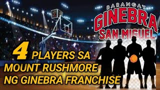 TOP 4 LEGENDARY PLAYERS IN BARANGAY GINEBRA'S MOUNT RUSHMORE PBA highlights