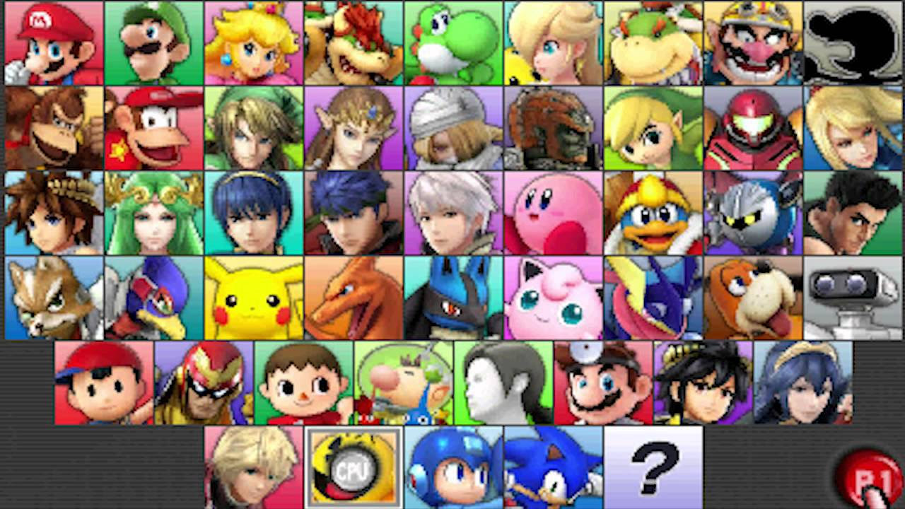 Super Smash Bros 4 (3DS) - All Characters Unlocked