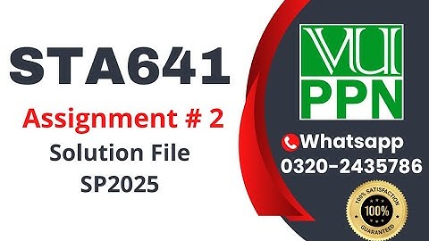 STA641 Assignment 2 solution 2025 #sta641