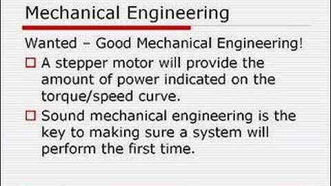 Stepper Motors - Application and Use Part 3