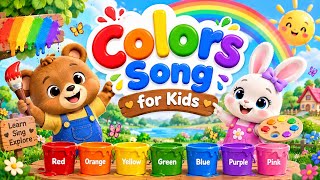 🌈 Colors Song for Kids | Learn Colors with Fun Cartoon Characters! 🎵