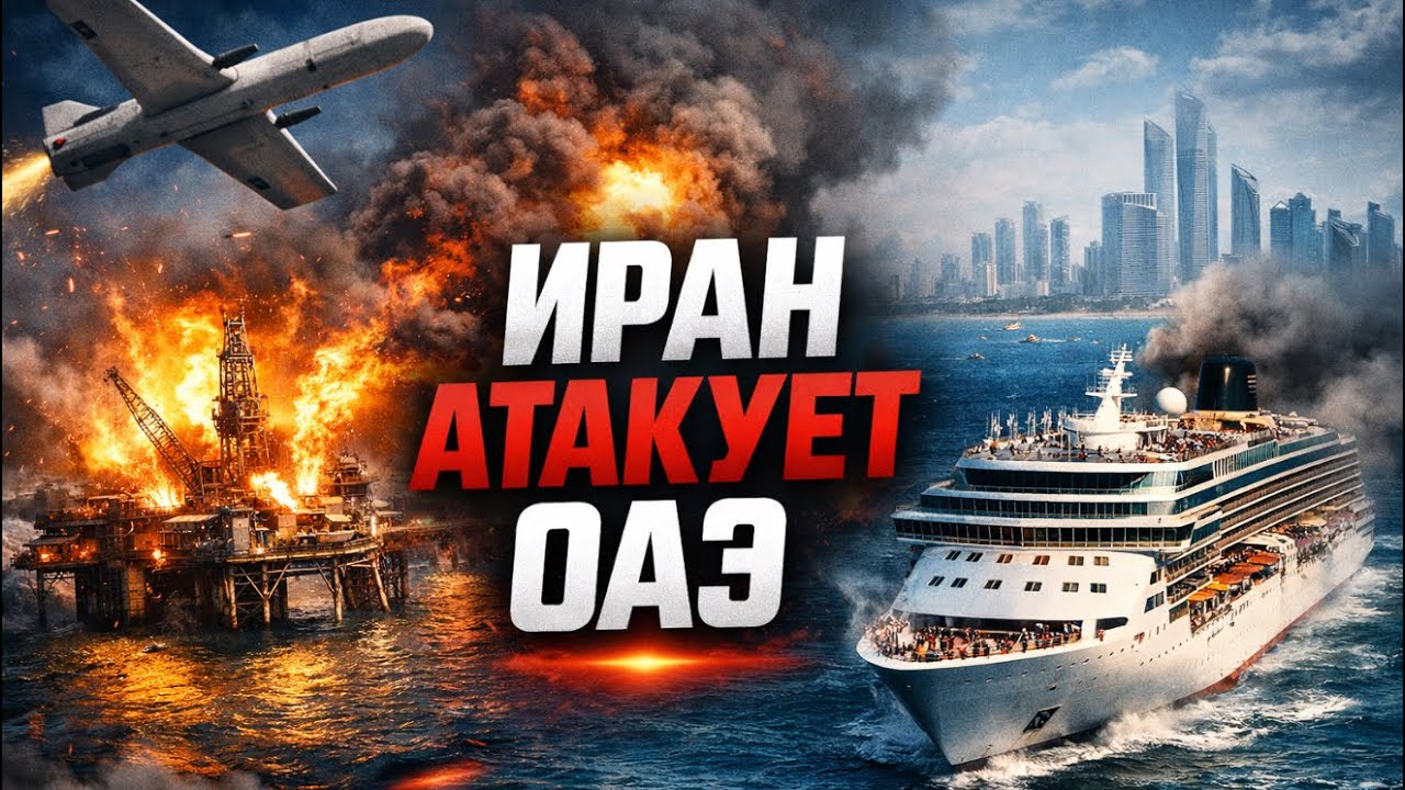 ⚡ СРОЧНО! Иран атаковал ОАЭ — ракета по лайнеру с 3500 людьми