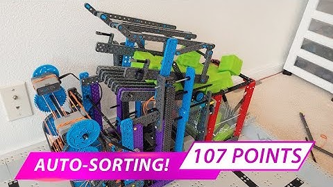 107 points - NEW Auto-sorting VEX IQ Full Volume Landslide Robot by Ben Lipper