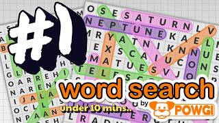 word search under 10 mins | Powgi Word search | part 1 screenshot 4