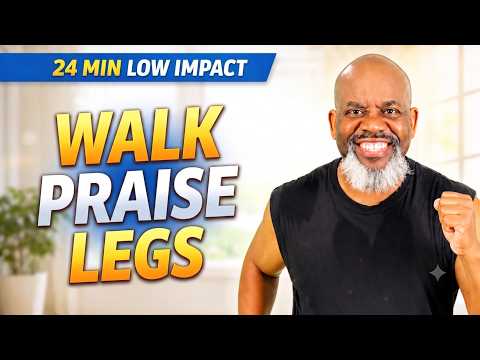 24-Min Walk Praise Legs Workout | Low Impact Gospel House Faith Fitness