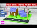 Eco Friendly - Solar Powered House Making with Cardboard | DIY Solar House Model for School Project