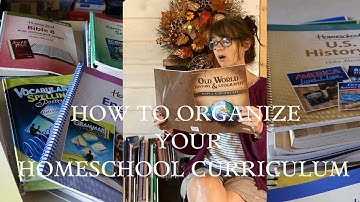 HOW TO ORGANIZE YOUR HOMESCHOOL CURRICULUM! #homeschooling #homeschool #homeschoolcurriculum #books