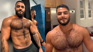 Handsome masculine hairy physique man