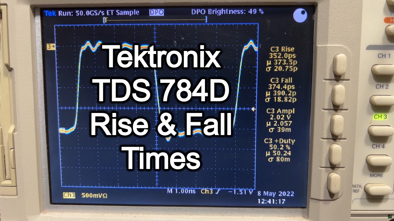 ⭐ Tektronix TDS784D Oscilloscope Rise and Fall Times 0017 