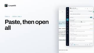 Open URLs — paste anything, open every address in it | LoupeKit